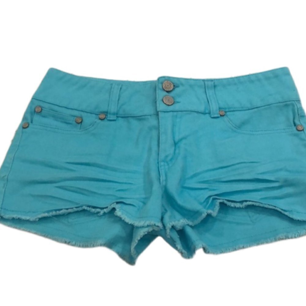 Refuge Aqua Blue Shorts  Button Fly Size 6